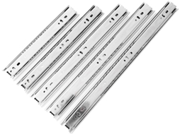 1 Peça Corrediça Telescópica Para Gaveta Com Rolamento De Esferas Oculto 45mm, Em Chapa De Aço Galvanizado, Com 3 Seções