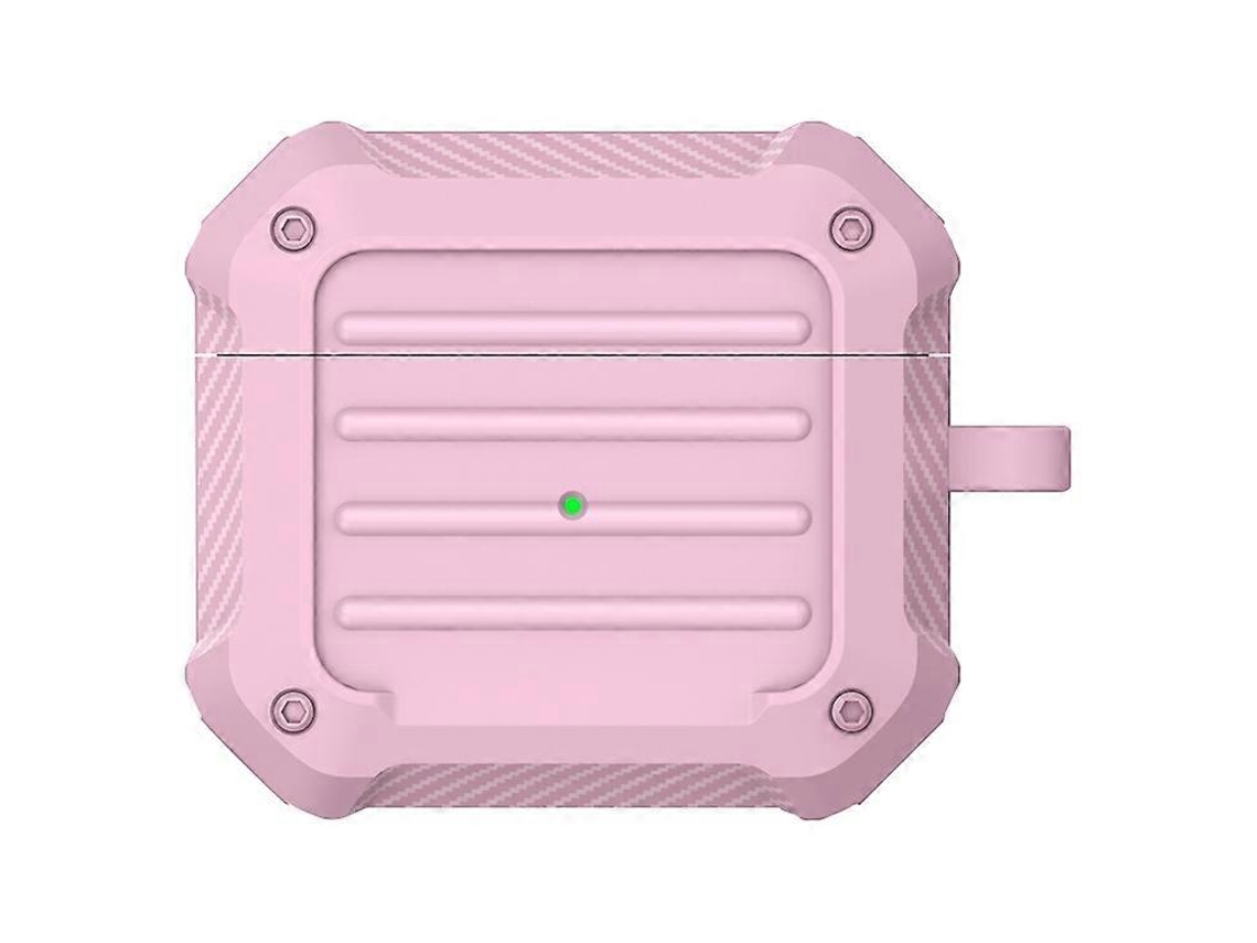 Fones De Ouvido Sem Fio À Prova De Choque, Fibra De Carbono, Capa Protetora De Tpu Para Airpods 3pink Ushion