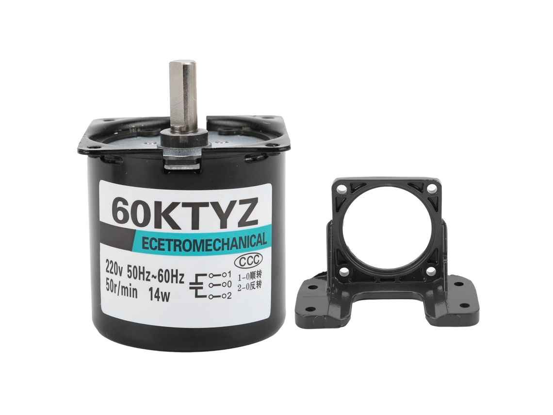 Yuru mini Motor Síncrono Ca com Ímã Permanente Redutor de Velocidade Eixo Excêntrico 50rpm Ac220v Bobina de Cobre