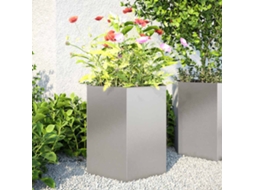 Vidaxl Vasos Floreiras De Jardim 2 Pcs Hexagonal 46x40x45 Cm Aço Inox.