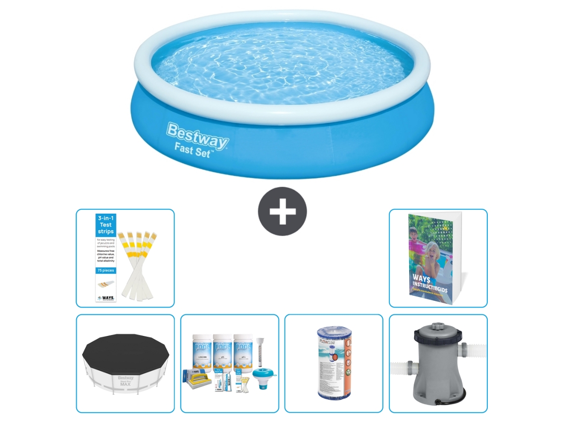 Bestway Piscina Bestway Fast Set Redonda - 366x76 Cm - 7-peças S34