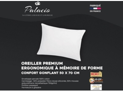 Almofada Auxence PALACIO (Branco - Tecido e veludo - 70x50x cm)