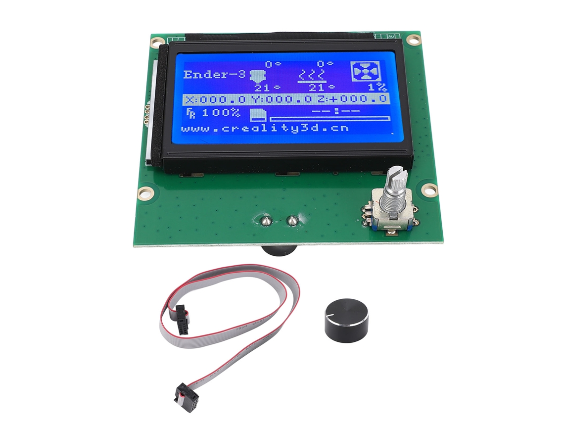 Tela De Display Lcd 12864 Azul Painel De Controle Com Cabo Flat Para Impressora 3d Ender 3 3s 3x 3 Pro