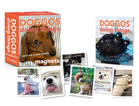 Livro doggos doing things magnets de doing things media (inglês)