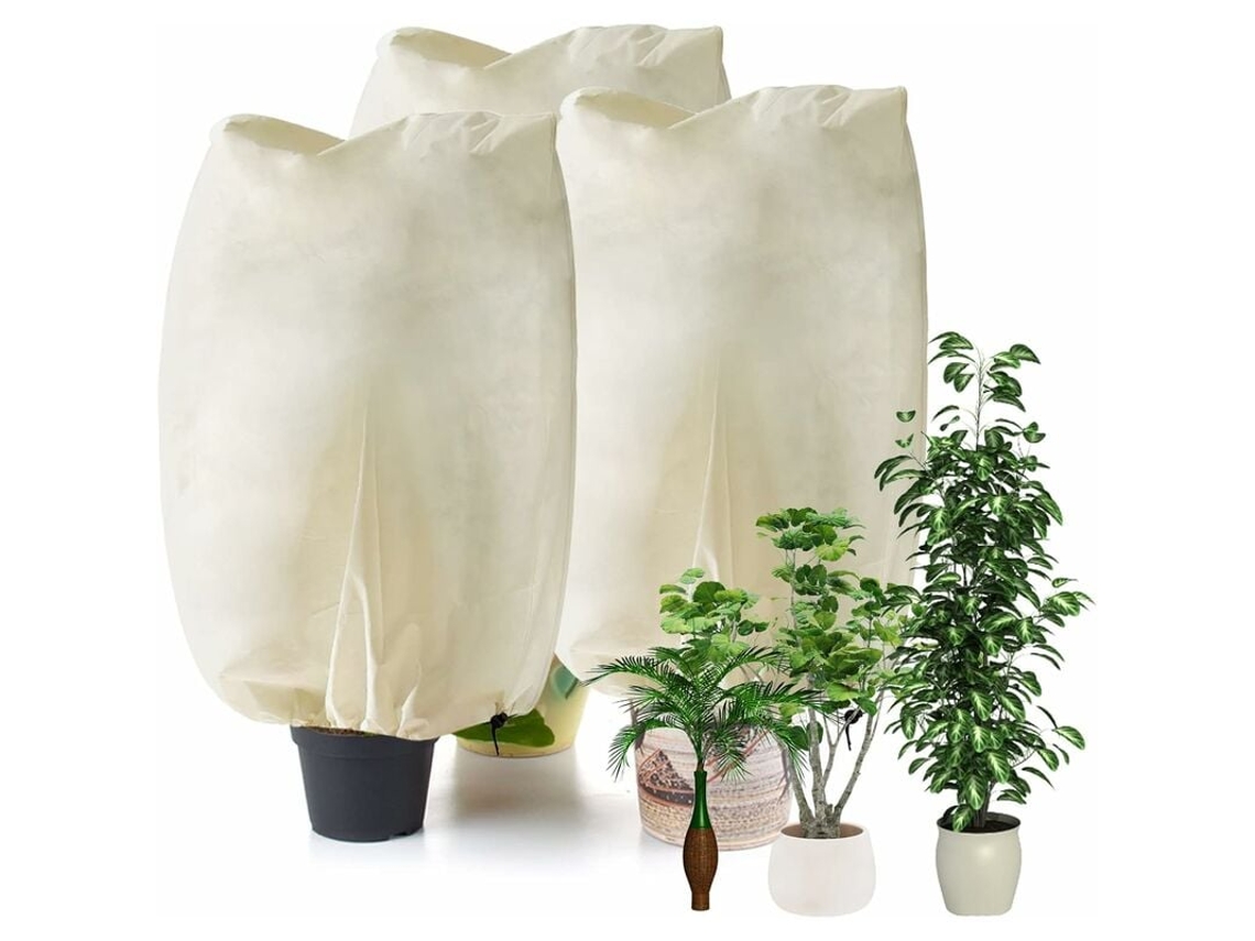 Capa De Inverno Para Plantas 110 X 90 Cm Com Cordão, Proteção Reutilizável, Conjunto De 3 Unidades
