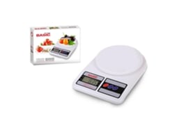 Balança de Cozinha Basic Home Digital Lcd 7 kg Branco 23 X 16 X 3,6 Cm