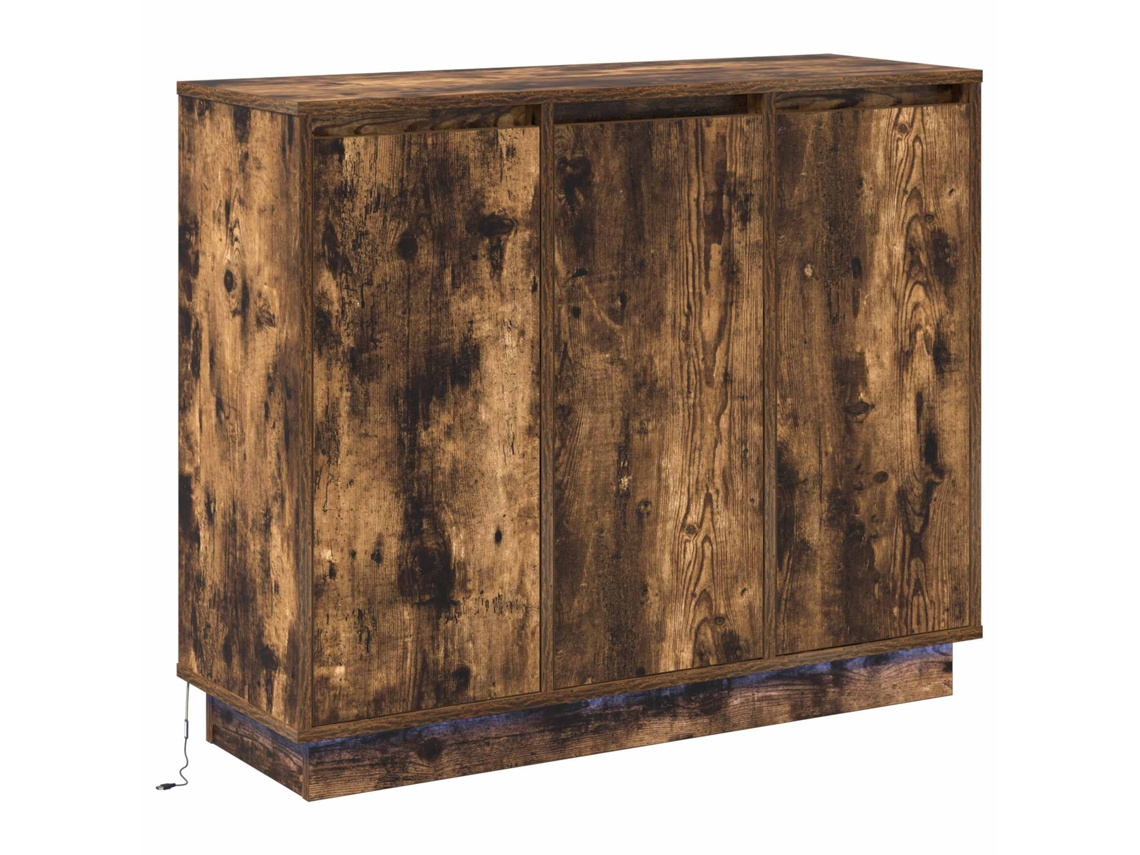 Aparador Led Carvalho Defumado 90 X 32 X 75 Cm MAISON EXCLUSIVE