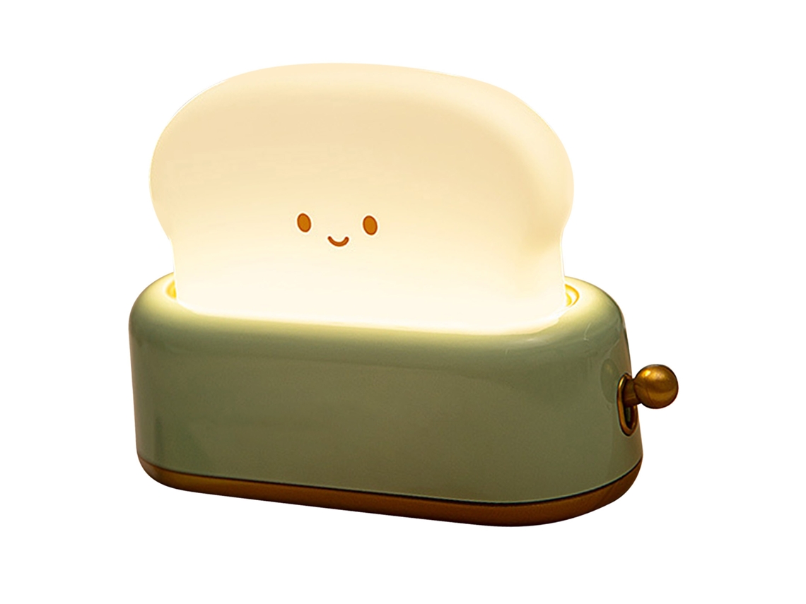 Luz noturna de máquina de pão, carregável, USB, ajustável, cute, para quarto infantil | S/MARCA