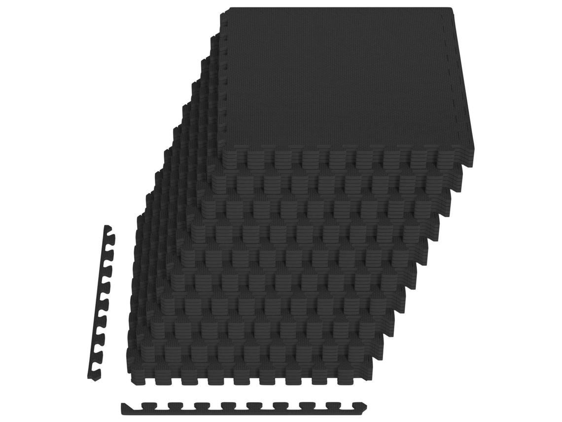 Conjunto 50 Tapete Para Piscina Vidaxl Preto Espuma (18 M²)
