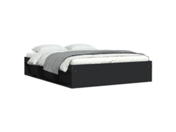 Bed Frame, Bed Frames Vidaxl Preto Madeira Processada (160 X 200 Cm)