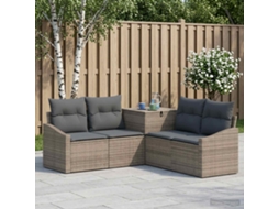 Vidaxl Conjunto De Sofás 5 Unid. Cinza E Cinza Escuro