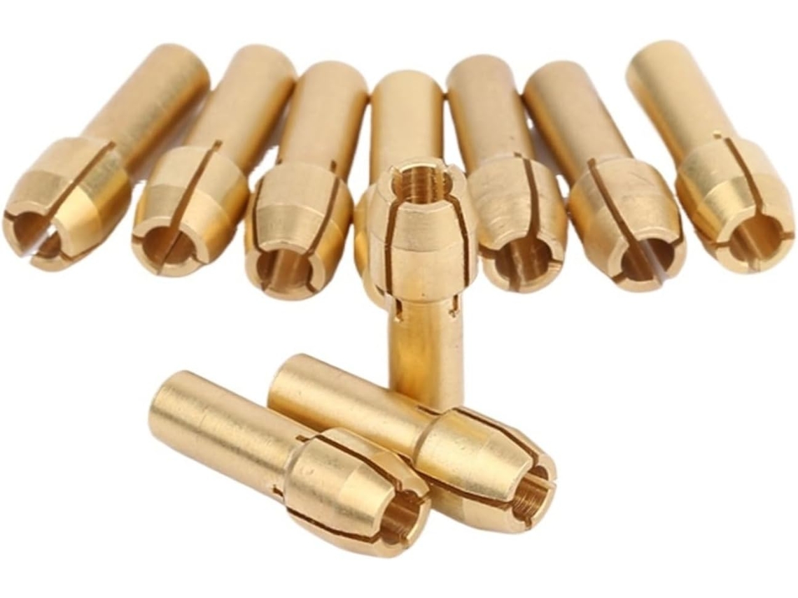 Conjunto De 10 Adaptadores Mandril Mini Para Furadeira Dremel, Com