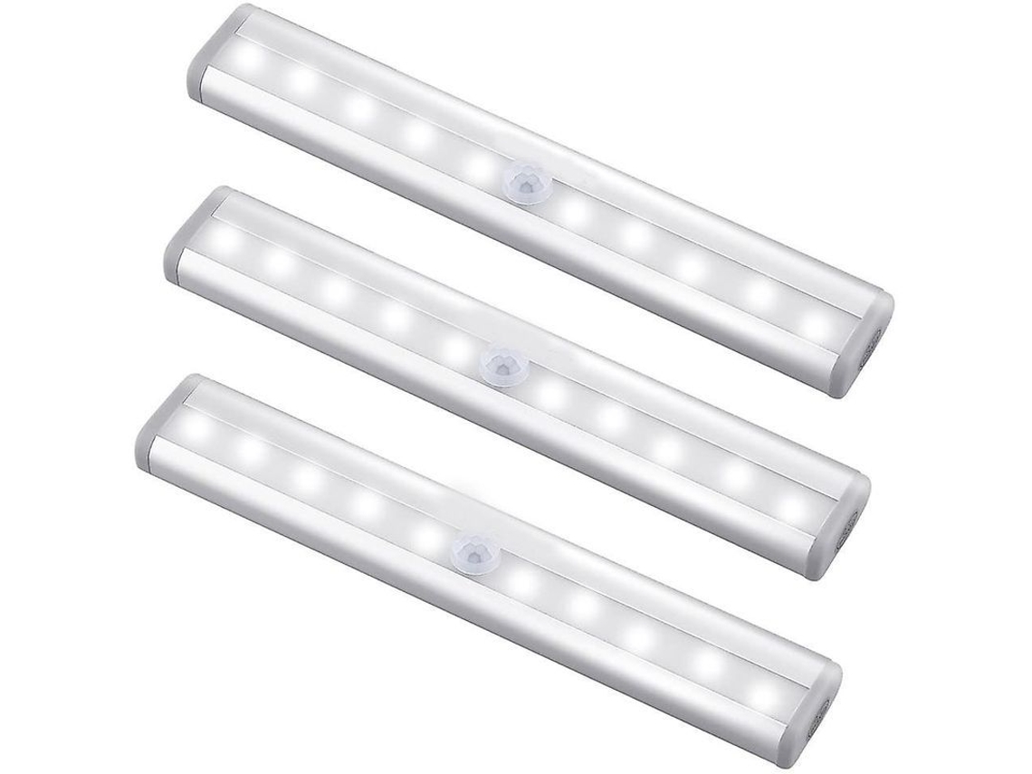 3 Pack Lanterna Led Recargável Com Sensor De Movimento Magnético 10 Leds Melhorado