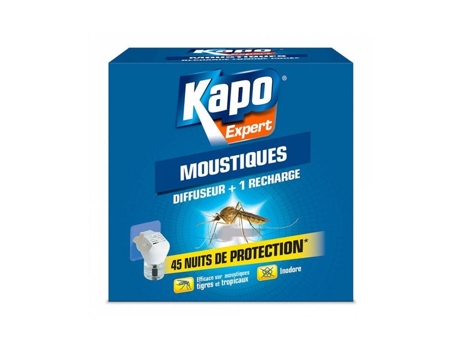 Difusor Elétrico Anti Mosquitos Expert De Longa Duração 1 Recarga Kapo Elimina Mosquitos Europeus, Tropicais E Tigres