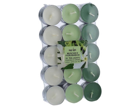 VELAS PERFUMADAS MUSK- FLORES BRANCAS 30UNI. 