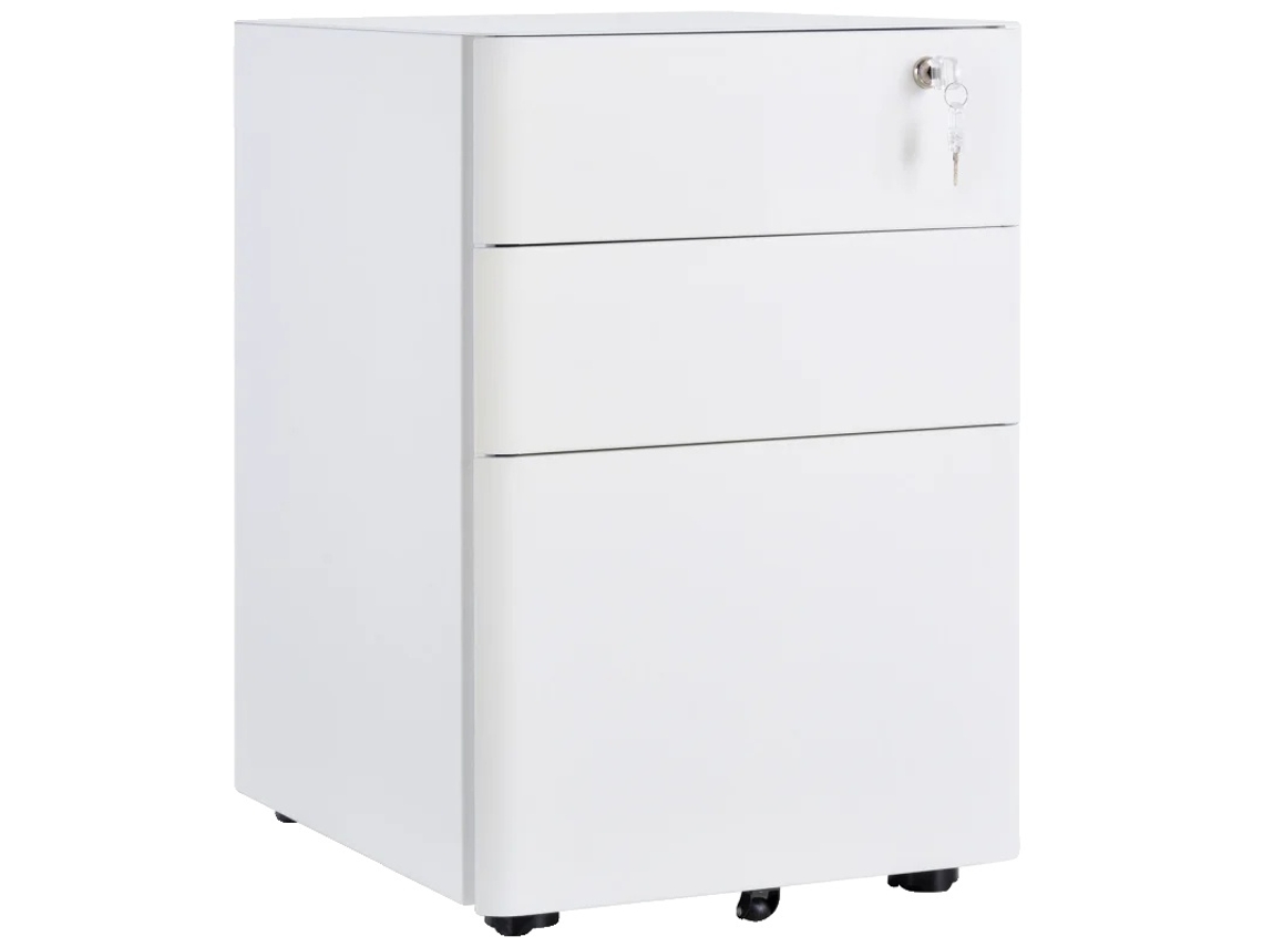 Armário De Arquivo Aço Laminado 39 Cm L X 48 Cm W X 59 Cm H, 3 Gavetas, Capacidade 15 Kg Por Gaveta, Bloqueio Oem