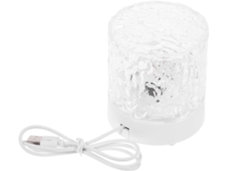 Luminária De Mesa Led Em Pc Com Efeito Onda, Luz Noturna Giratória Uso