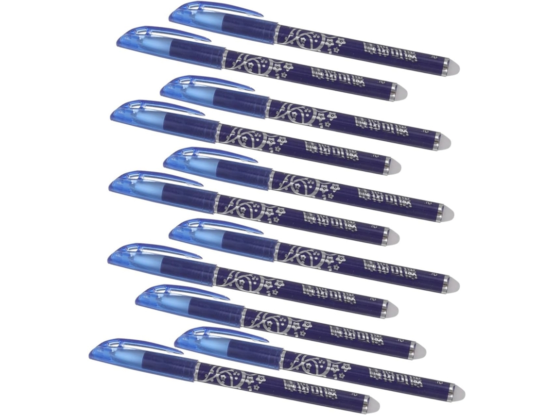 Canetas Apagáveis Stobok, Ponta Fina De 0,5 Mm, Azuis, Com Tinta