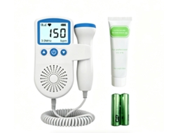 Monitor Fetal Doppler Azul Kit Completo com 30ml Gel, Bateria, Seguro YANYXR