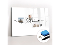 Quadro Magnético Decorativo Inscrição "bon Voyage" Para A Sala De Estar Espelharte (100x70 Cm)