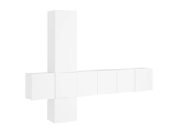 Tv Wall Unit, Tv Wall Units Vidaxl Branco Madeira Processada (n/a)
