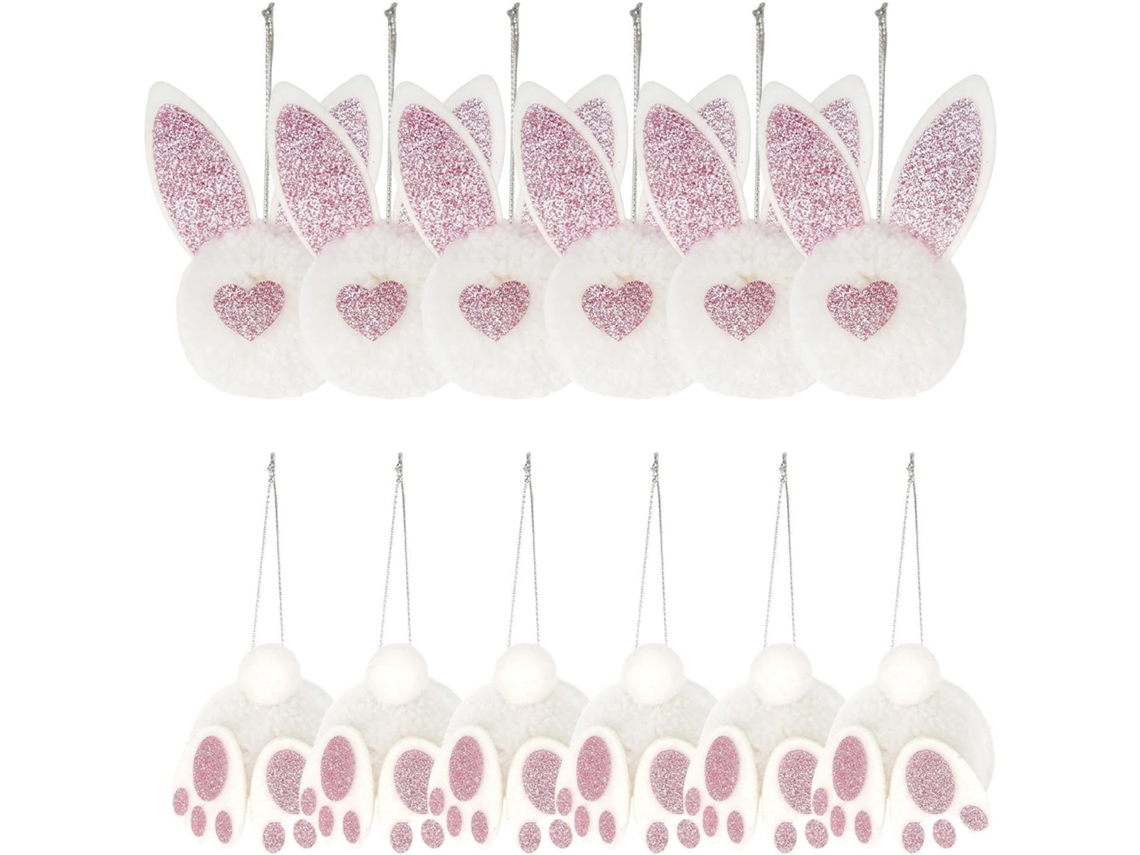 Decoração De Páscoa Para Pendurar Em Forma De Um Adorável E Charmoso Coelho |