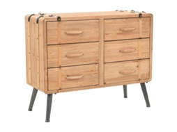 Vidaxl Armário Com Gavetas Madeira De Abeto Maciça 91x35x73 Cm