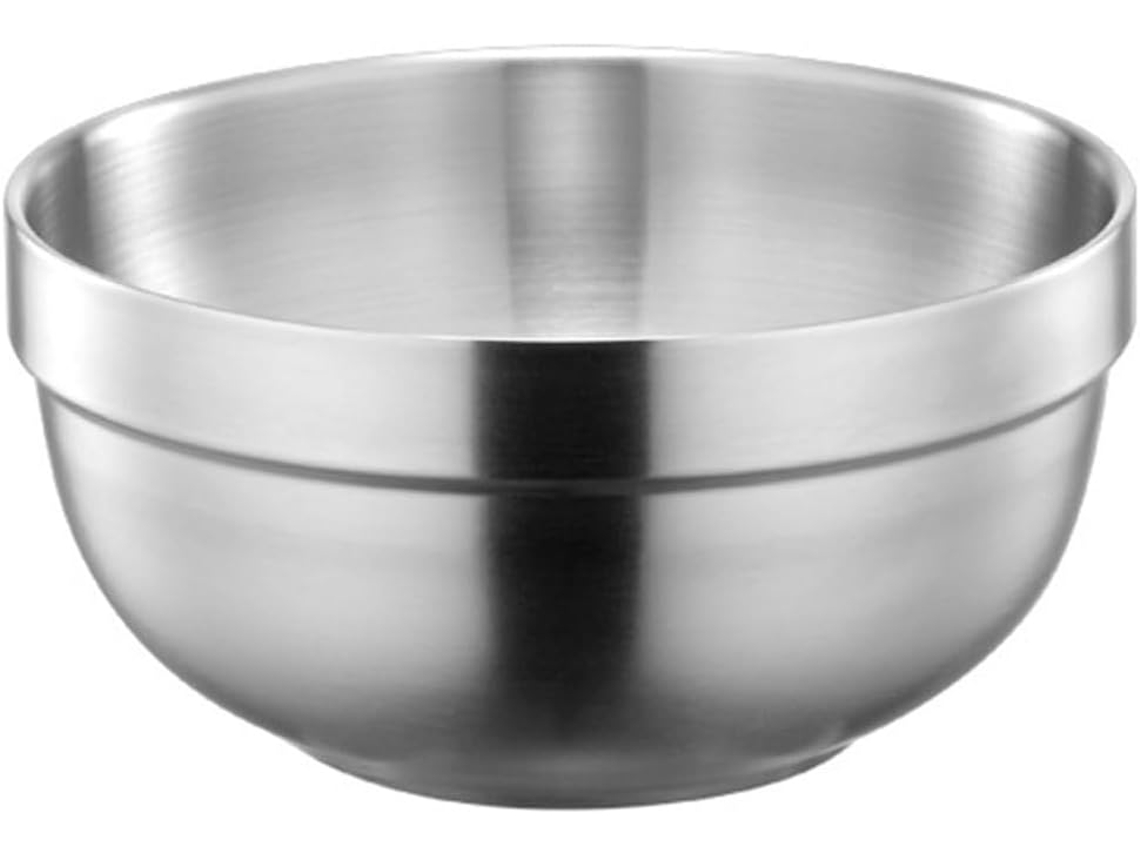 Saladeira Em Aço Inoxidável, Fácil De Limpar, Tigela Térmica Para Sopa, Isolamento Metálico, Utensílio