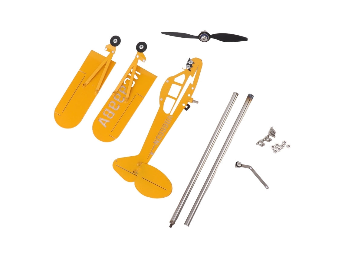 Decorativo Eólica Jardim Avião Piper J3 Cub Metal 3d