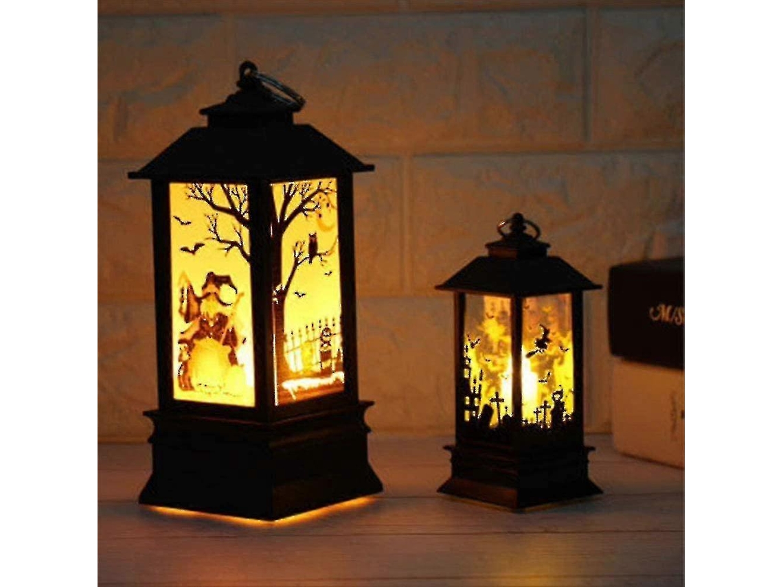 Lâmpada Decorativa Led Com Efeito De Vela E Lanterna De Vento