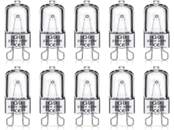 Lurelia Pack De 10 Lâmpadas Halógenas G9 25w 230v, Branca Quente, Regulável, Sem Cintilação