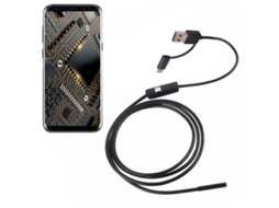An100 3 em 1 Ip67 À Prova D Água Usb c Tipo C Micro Usb Usb Hd Endoscópio Câmera de Inspeção 6 Leds para Android Otg Lente 5.5mm XIAOMOYU (1m)