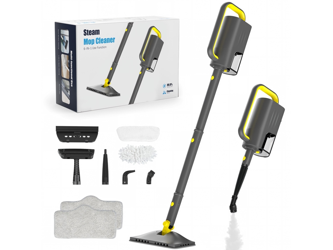 Teendow Aspirador A Vapor E Mopa A Vapor 1200w Com Cabo De 7m, Depósito Removível 300ml, 2 Modos De Vapor