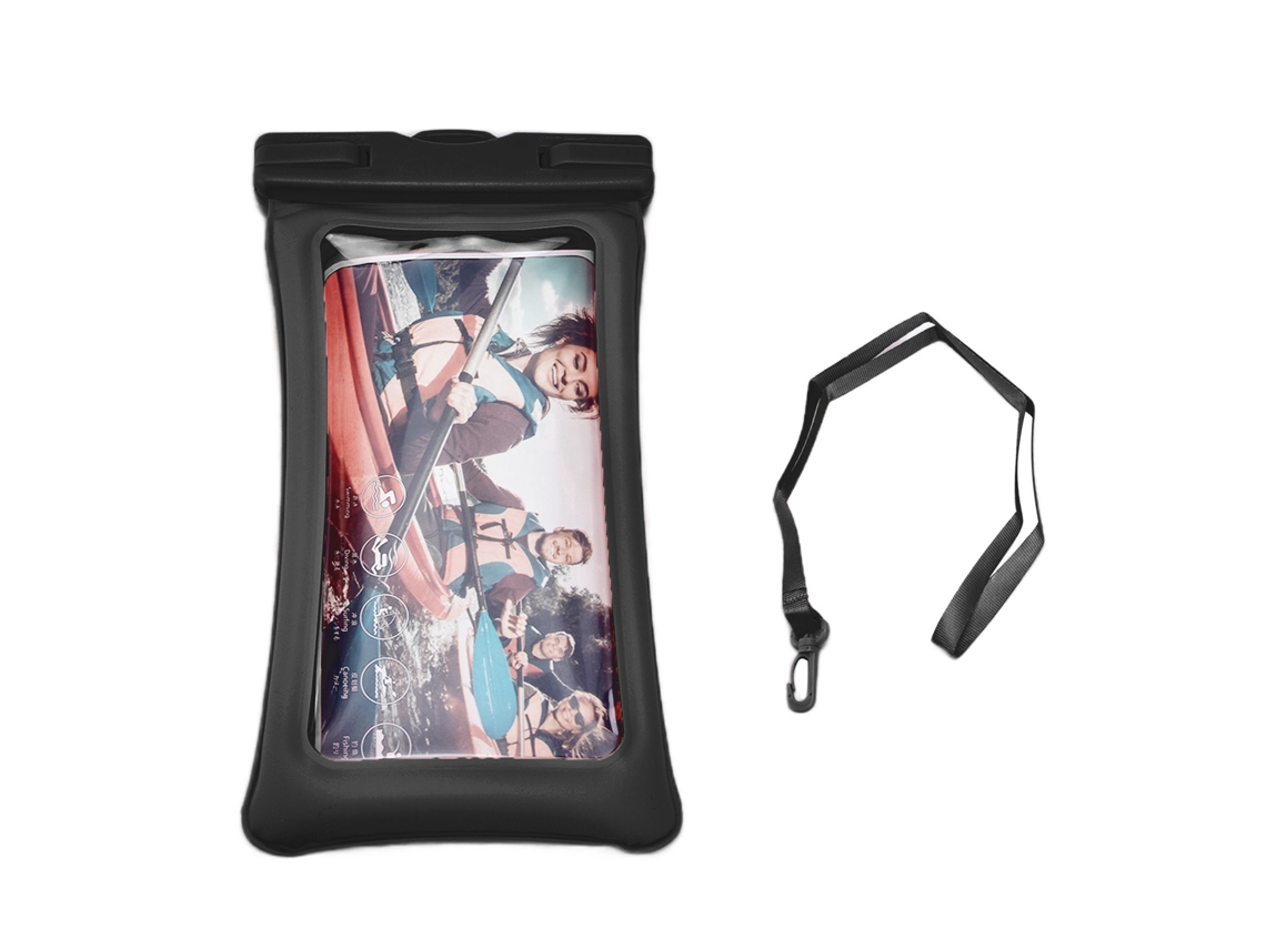 Bolsa de Celular à Prova D'água TPU com Cordão Preto S/MARCA