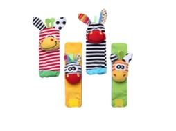 Walshlxq médias de Bebê com Sino e Cascabeles, Pulseiras com Som, Brinquedos Inteligentes para Recém nascidos