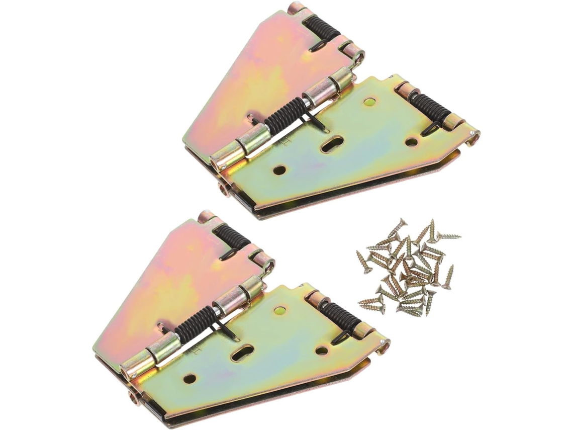 2 Dobradiças De Ferro Para Mesa Dobrável Com Aba Rebatível