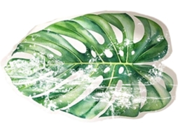 Tapete De Banheiro Verde, Absorvente, Antiderrapante, Lavável À Máquina, Com Estampa De Folhas Verde Gokoco