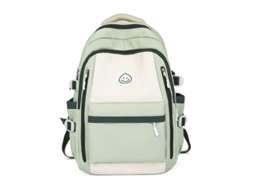 Mochila Coreana Verde Laptop Com 2 Compartimentos E Porta-garrafa