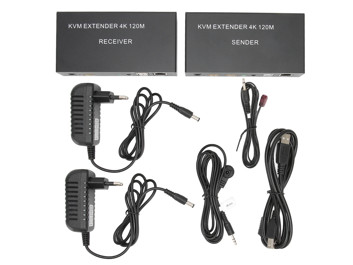 Mali extensor de Interface Multimídia 4k Hd com Kvm Sobre Cat5e/6, Alcance 120m, Plugue Eu