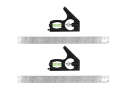 2pcs Régua Combinada Multifuncional Aço Inoxidável | S/MARCA