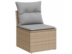 Maison Exclusive - Conjunto De Sofá De Jardim Com Almofada 7 Pcs Bege E Cinza