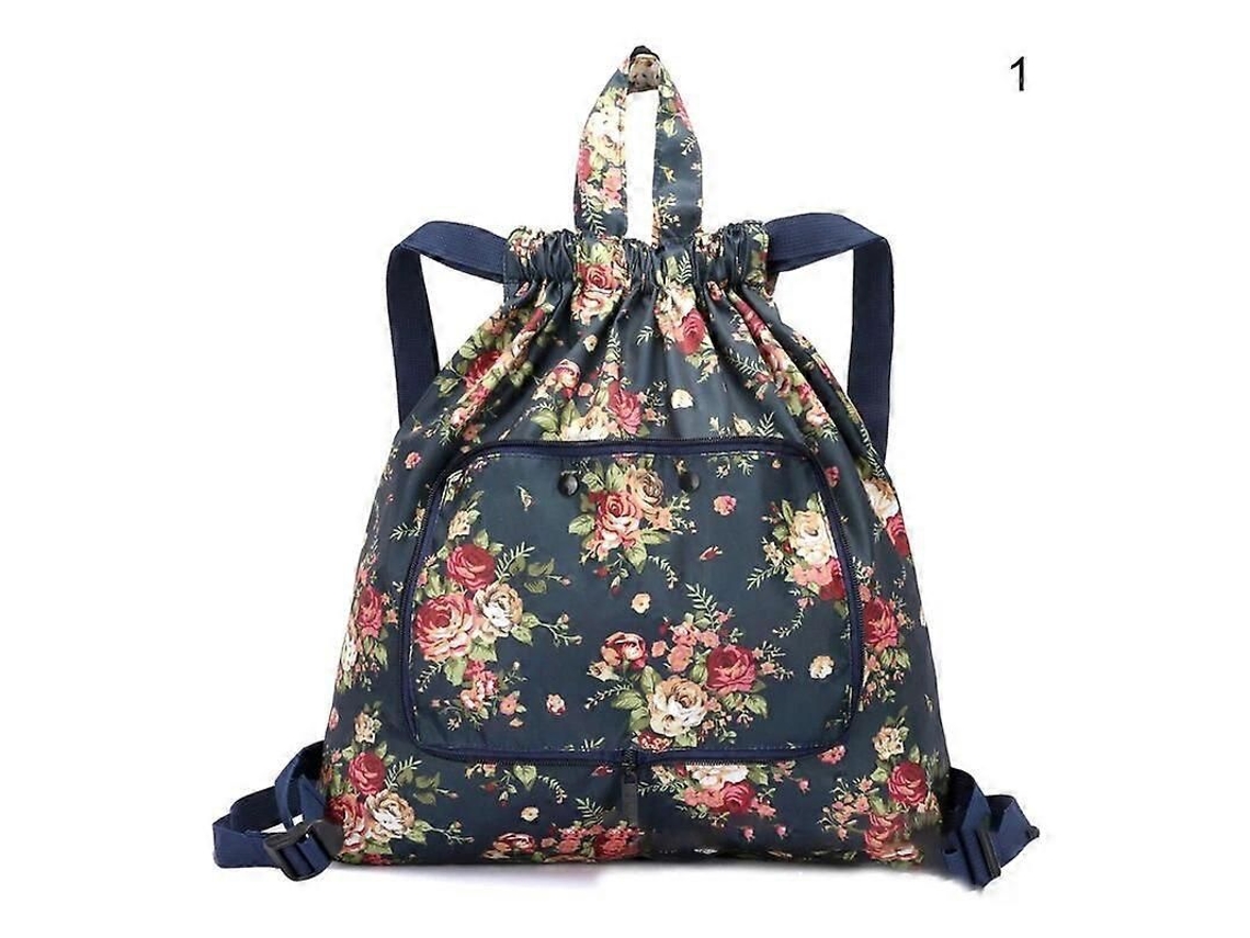 Mochila Multifuncional Dobrável E Portátil Com Estampa Floral Para Mulheres, Ideal Para Camping E Atividades Ao Ar Livre. Grande Capacidade E Des