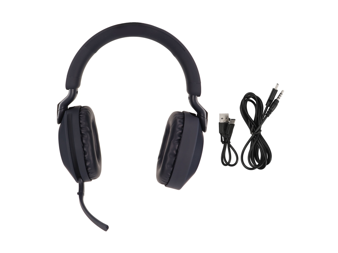 Fone De Ouvido Gamer Bluetooth 5.1 Dual Mode Fio/fio-livre Com Microfone E Design Plegável Azul