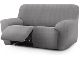 Capa de Sofá Relax Extensível 2 Lugares Direita EYSA Premium Jaz Tecido Multielástico (200 x 70 x 120 cm - Poliéster e Algodão - Gris)