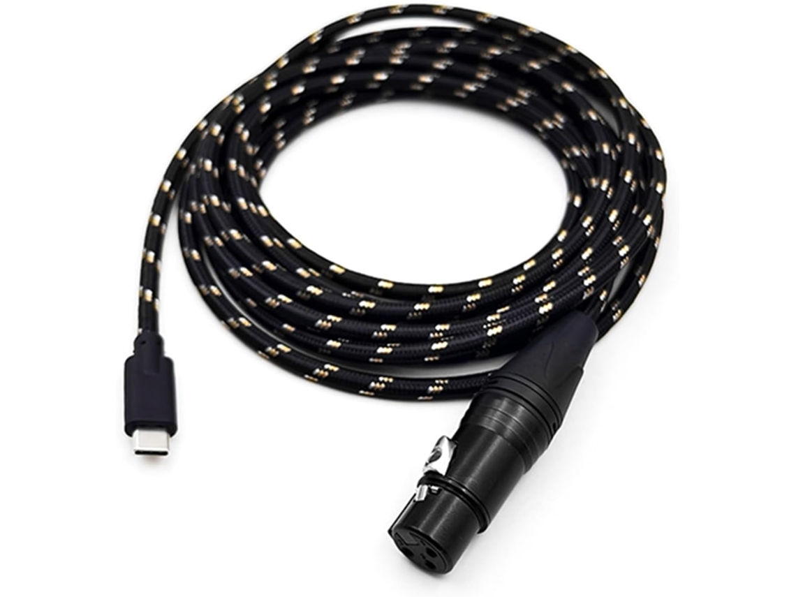 Cabo Auxiliar, Usb-c Para Microfone Fêmea De 3 Pinos, Digital 32