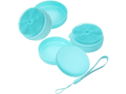 Conjunto De 2 Escovas Banho Silicone Sherchpry Com Escova Massagem Para Cabelo, Esfoliação Suave Da Pele, Azul Celeste
