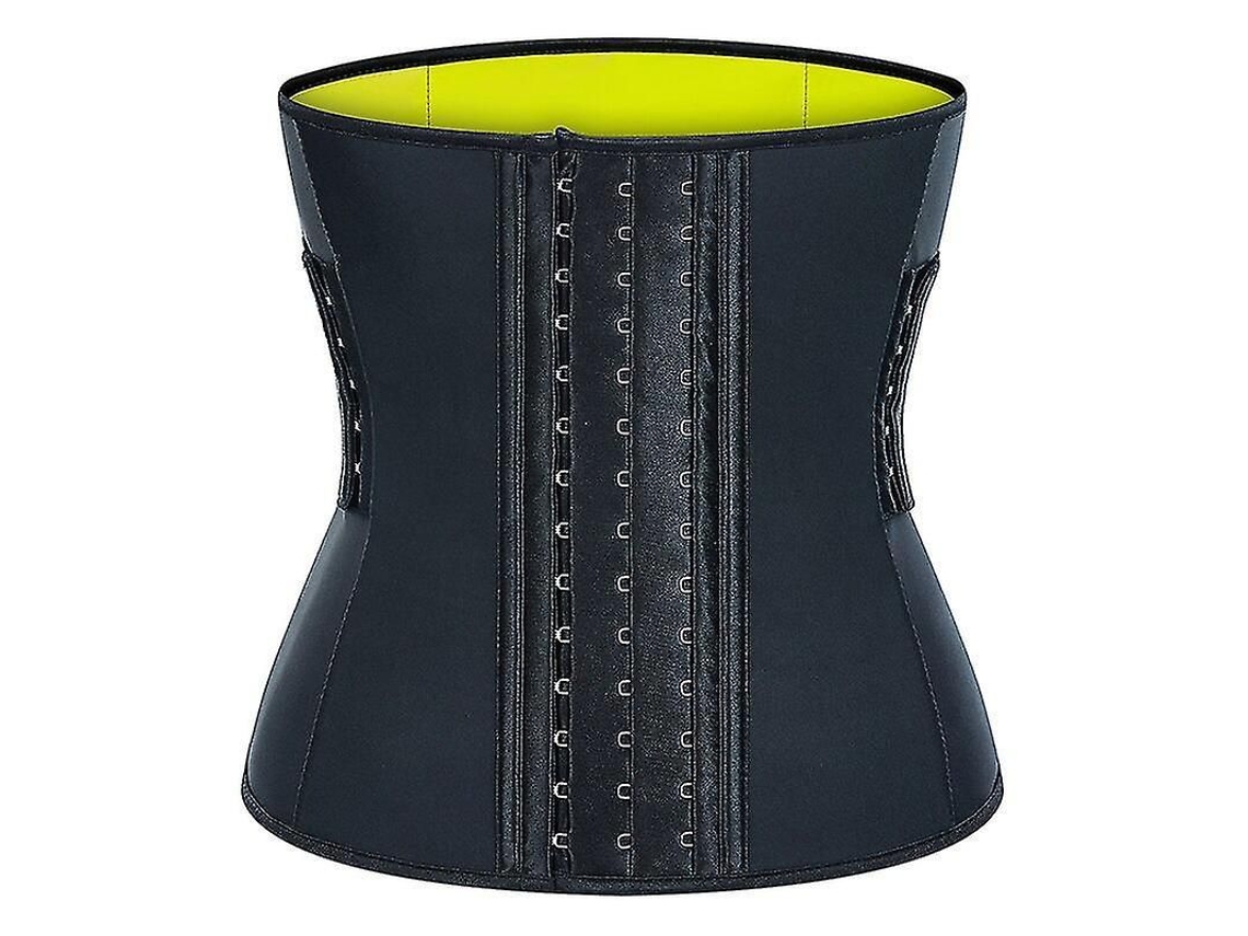 Cinta Modeladora Feminina com 25 Ossos de Aço e 100% Látex Gaine Minceur para Mulheres Plus Size Amarelo