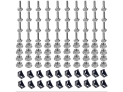 Conjunto De 20 Conectores Perfil Alumínio 4040 Com Suportes Canto,