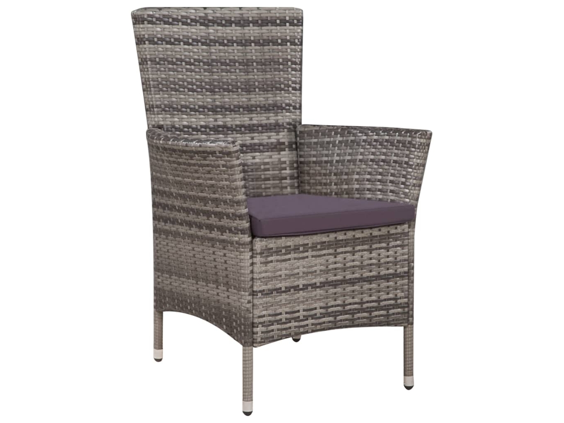 Maison Exclusive - 3 Pcs Conjunto Bistrô Vime Pe Cinzento