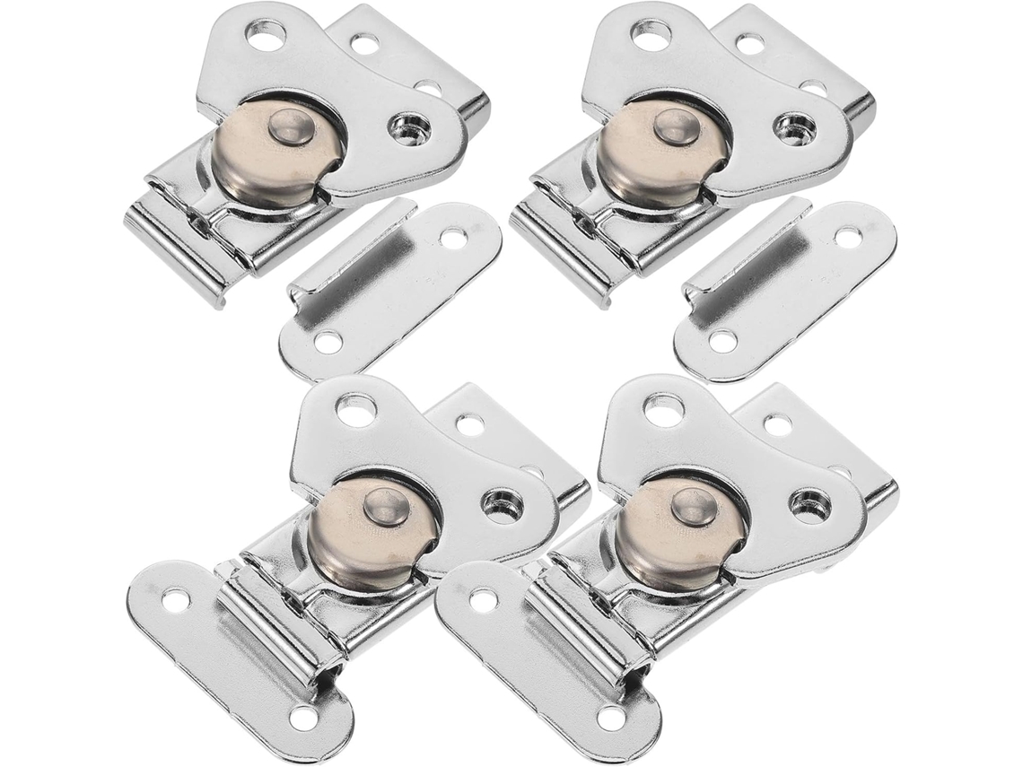 Conjunto De 4 Peças Para Baús Em Aço Inoxidável, Trava Reforçada Para Montagem Em Superfície.